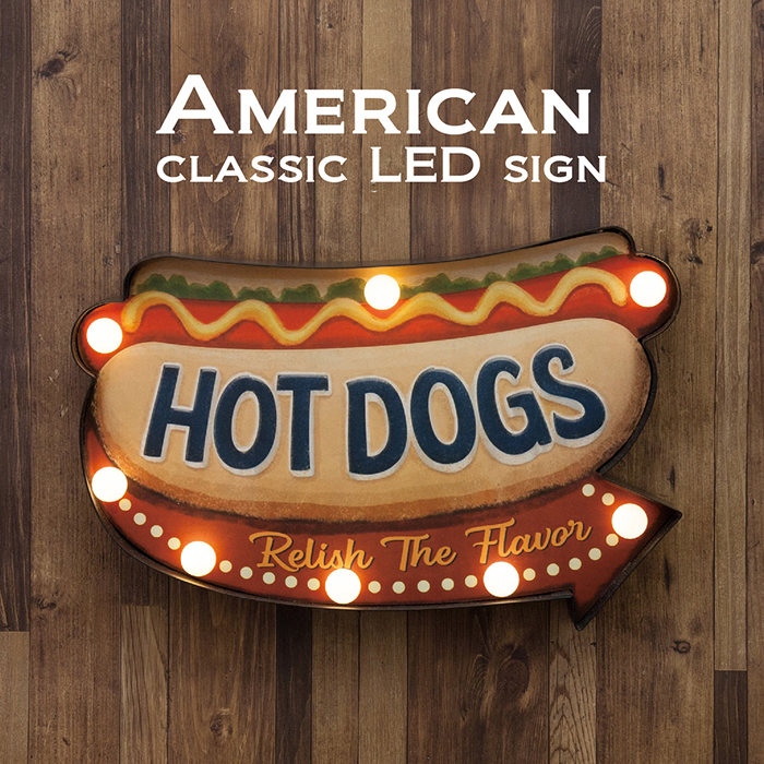 American Classic LED Sign アメリカンクラシック【HOT DOGS】