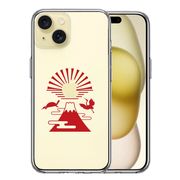iPhone15 側面ソフト 背面ハード ハイブリッド クリア ケース 富士山 初日の出