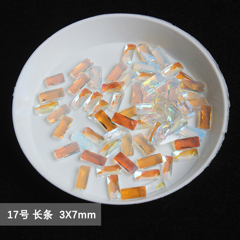 30枚セット ネイルパーツ ガラスのラインストーン ネイル