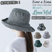 lino e lina ハット マノン チェック レディース リーノエリーナ マノン チェック 帽子