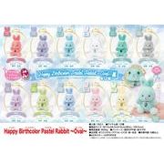 Happy Birthcolor Pastel Rabbit ～Oval～