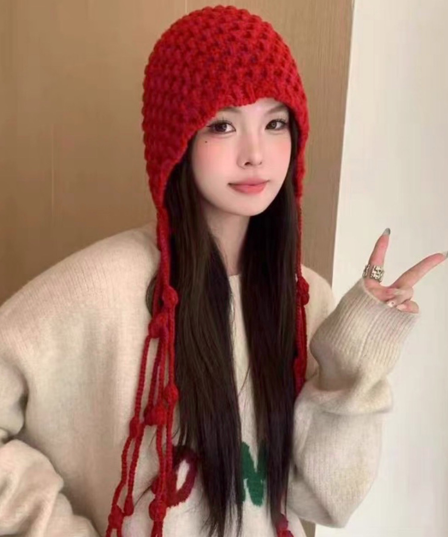 プチブライス ニット帽 20 確認用プチブライス、リカちゃん用ニット帽