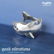 good vibrations イヤーカフ シルバー925 シャーク サメ 鮫 ピアス 片耳用 バラ売り フープ