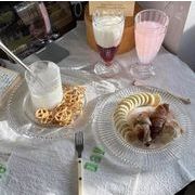 INS 新品 超人気  かわいい  給食盤  お皿  ガラスの皿  果物  デザート皿  撮影用具   写真撮影用
