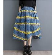 【春夏新作】ファッションスカート♪ライトブルー/ダークブルー2色展開◆