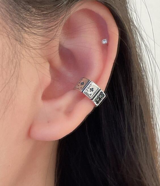 レディース　s925　耳の穴なし耳骨クリップピアス 金属アレルギー ファッション シンプル 指輪