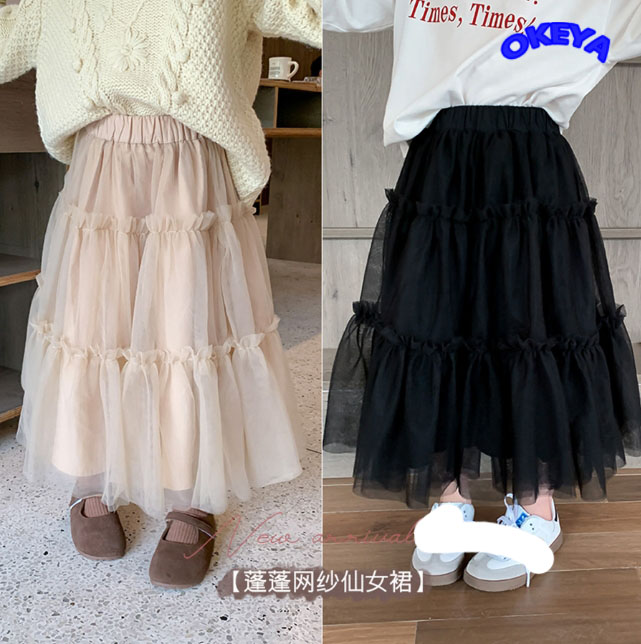 韓国子供服　キッズ服　2024年新作　ガールズ　ボトムス　スカート　可愛い　2色展開　90#-150#