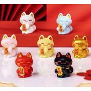 招き猫   ミニチュア  雑貨   置物     可愛い     装飾  小物  インテリア用   プレゼント  贈り物   9色