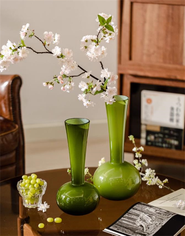 新色が安い 瑠璃の花瓶 家の置物 リビング 生け花 花瓶 家の装飾 リビング置物 カジュアル デザインセンス