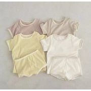 2024 ins  韓国風子供服 赤ちゃん    ベビー服 Tシャツ+ショートパンツ  セットアップ  4色