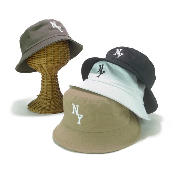 SHF－NY刺繍ツイルバケットハット　ヤング帽子