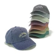 SHF－カレッジ刺繍ピグメントウォッシュローキャップ　ヤング帽子