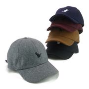 　SHF－ネコ刺繍ライトメルトンローキャップ　ヤング帽子