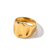 欧米 の新製品 Instagram 人気不規則なの指輪 ステンレス鋼 18k ゴールドメッキ 女性の太いリング