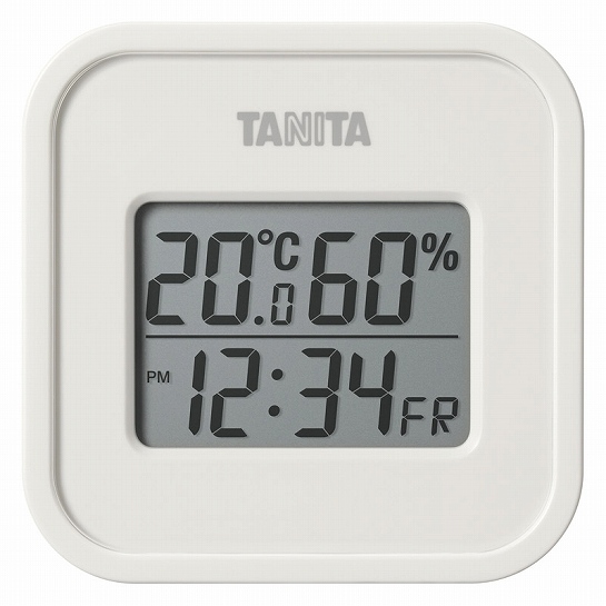 タニタ デジタル温湿度計（小型） TT-588-IV アイボリー