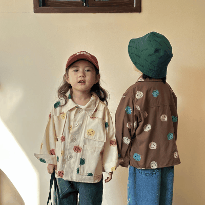 韓国風子供服 カジュアル ユニセックス ジャケット ジャンパー ブルゾン 春新作 笑い顔上着 80-150