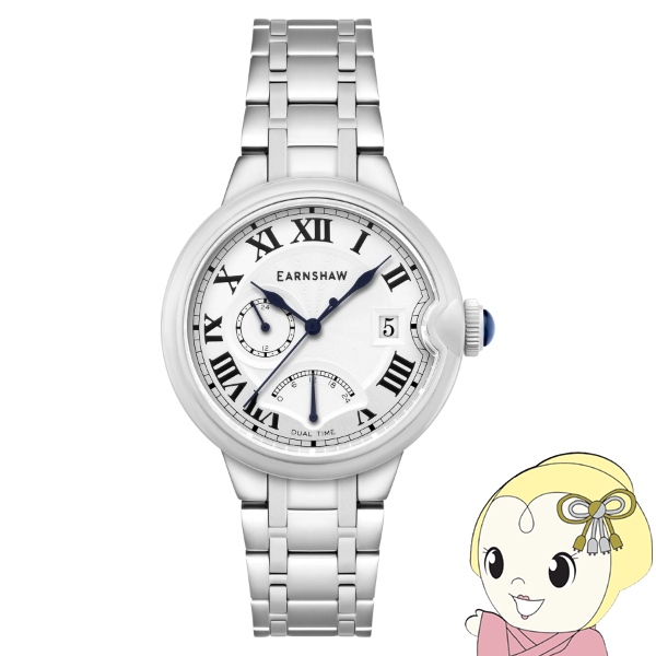 EARNSHAW アーンショウ メンズ腕時計 ES-8288-11 BARALLIER レトログラード デュアルタイム 42mm 日付