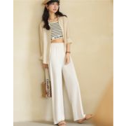 夏用の薄手の通気性パンツ  パンツ、ワイドレッグパンツ、ストレートレッグパンツ 韓国風 ファッション