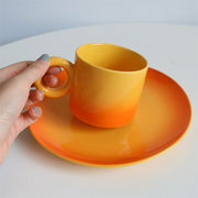 良かったです 水カップ 朝食皿 セラミック皿 陶磁器カップ マグカップ 手作り 食事皿 カップルカップ