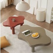 北欧無垢材コーヒーテーブル、シンプルモダンクリエイティブ特殊形状クラウドコーヒーテーブル