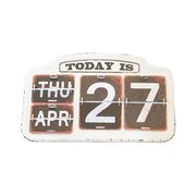 GB87002 Metal Table Calendar TODAY IS WH