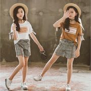 韓国こども服 セットアップ 子供服 上下 2点セット半袖Tシャツ トップス パンツ カジュアルパンツ
