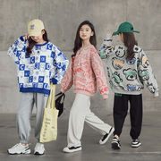 ユニセックス 子供服 2024年秋の新作 人気のルーズセーターの韓国バージョン