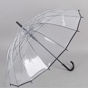環境に優しい素材 16本の骨 透明な傘 長いハンドル 厚い傘の表面 厚いストレートポール 大きな傘