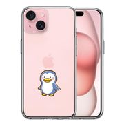 iPhone 15 Plus 側面ソフト 背面ハード ハイブリッド クリア ケース ペンギン
