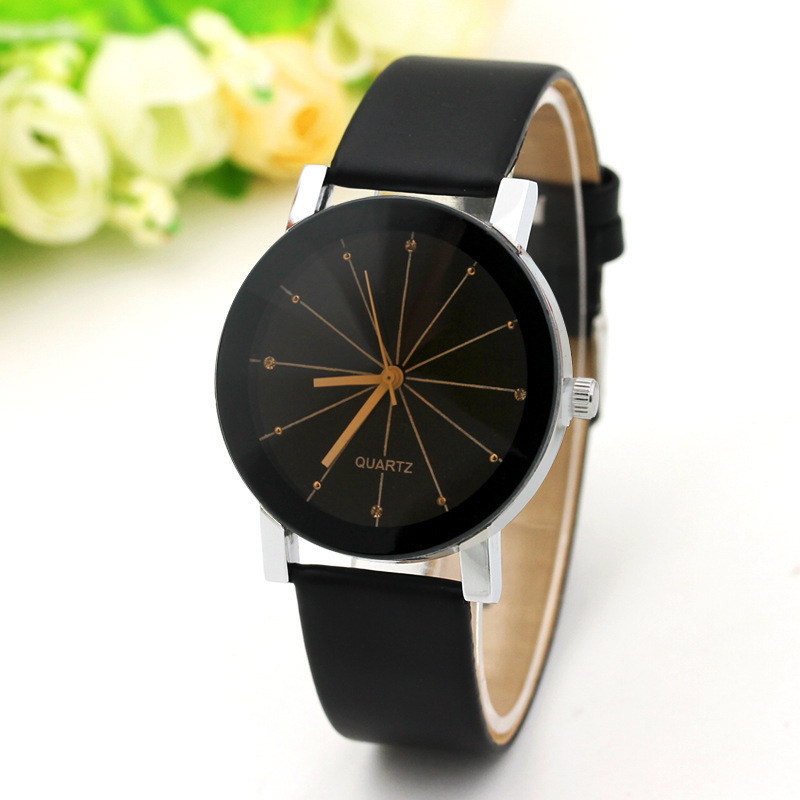 学生の恋人線の腕時計の紳士の光皮のファッションの韓国版の璃ベルトの流星の腕時計
