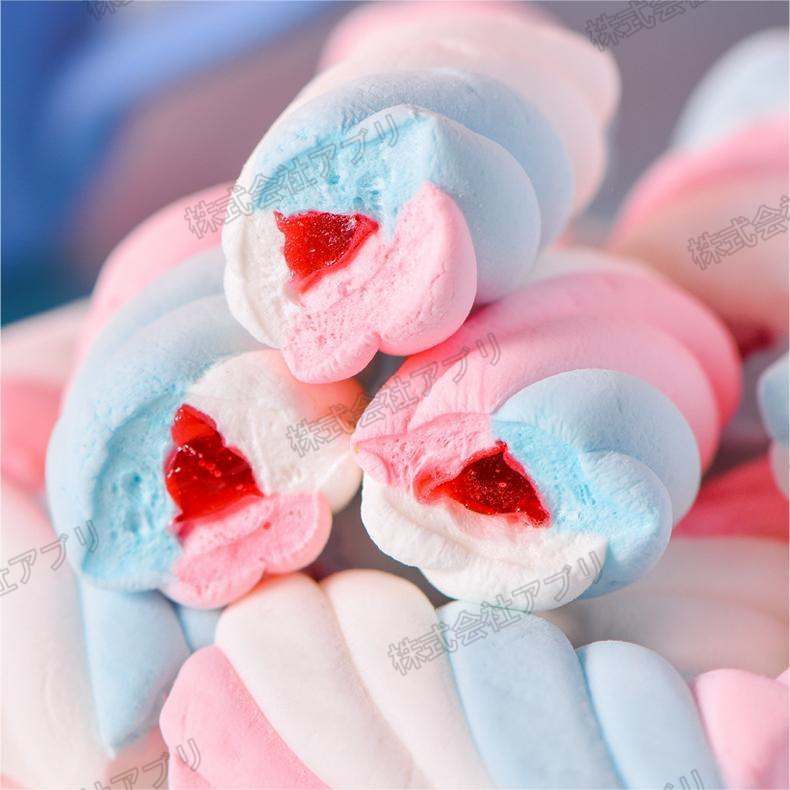 【20袋セット】ロールマシュマロ　ハートマシュマロ　中身　ソフトキャンディ　Marshmallow　綿菓子