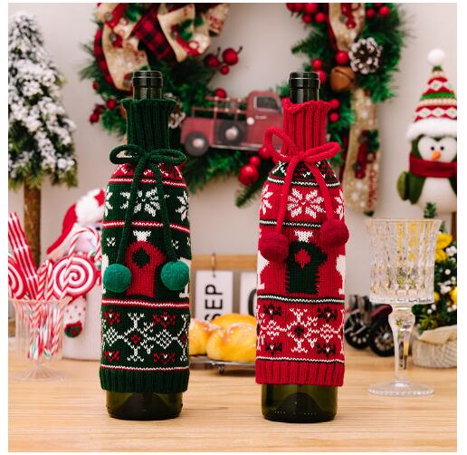 クリスマス 飾り インテリア 雑貨　ワインカバー　ニット　 テーブル　酒瓶用　酒瓶カバー