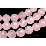 マダガスカル産 ローズクォーツ　6mm　64面カット １連（約38cm） _R6086-6
