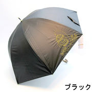 【晴雨兼用】【長傘】UVカット率＆遮光率99.9％！刺繍鳥かご柄手開き傘