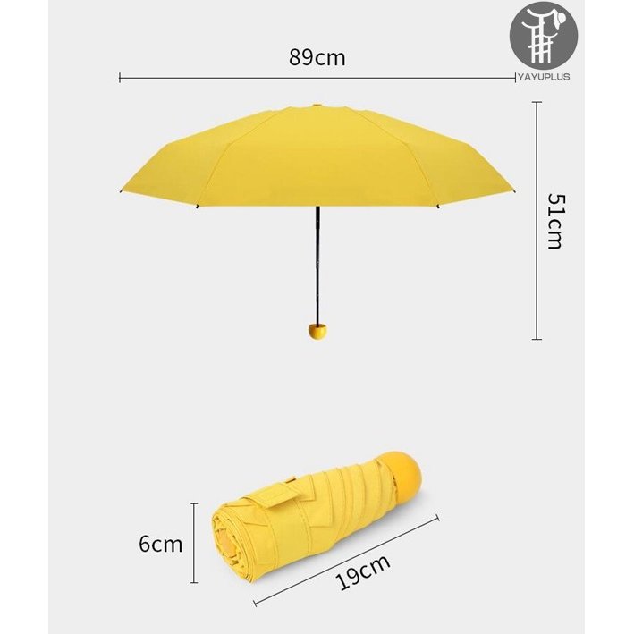 折りたたみ傘 傘 ミニ 遮光 収納ポーチ付き 5段折りたたみ式 遮熱 耐風 晴雨傘 軽量