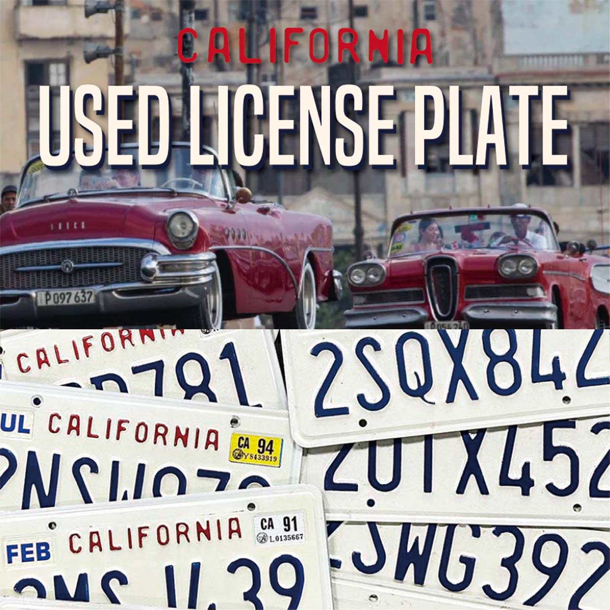 【激レア！】【ヴィンテージ】CALIFORNIA USED CAR NUMBER PLATE カルフォルニア ナンバープレート