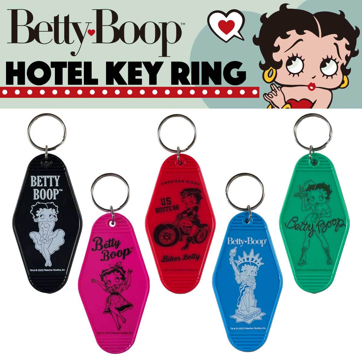 【大人気アイテム】【新柄登場！】BETTY BOOP HOTEL KEY RING ホテルキーリング キーホルダー べティ