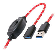 【5個セット】 MCO ON OFFスイッチ付USB延長ケーブル 05m USB-EXS