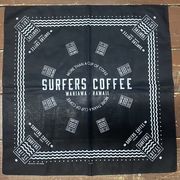 SURFERS COFFEE バンダナ　 ラジアルロゴ ブラック