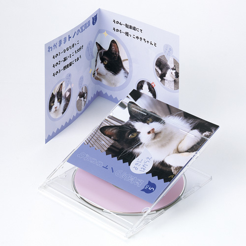 【5個セット】 サンワサプライ インクジェットCD・DVDケースカード(見開き・つやなしマ