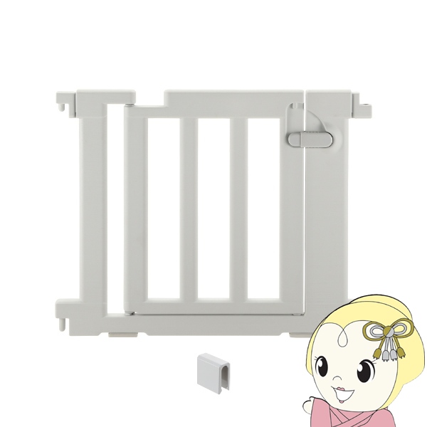 ベビーサークルパーテーションにも使えるベビーサークル ドアパネル ライトグレー リッチェル Richell