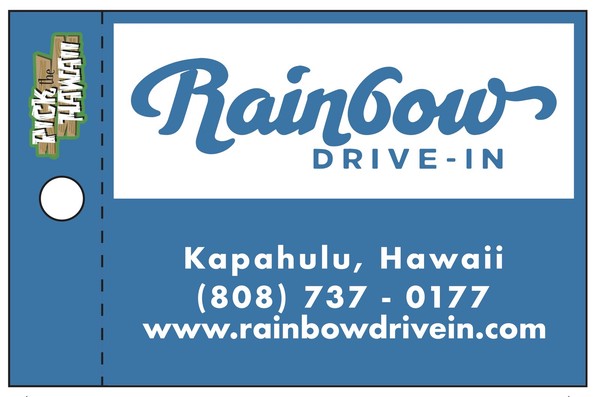 Rainbow Drive-In　ステッカー　ステッカー　カップロゴ　ブルー