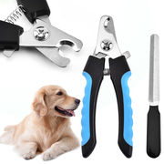 犬のペットの爪切り、ファイル付き、爪切り、猫の爪切り、ステンレス鋼の爪切り、ペット用品