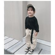 韓国子供服 2点セット カジュアル ナチュラル tシャツ ロングパンツ 春秋 コットン ワーキングパンツ