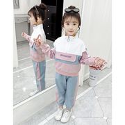 韓国子供服 ２点セット パーカー ズボン 春秋 長袖 プルオーバー 薄手 カジュアル 女の子 セットアップ