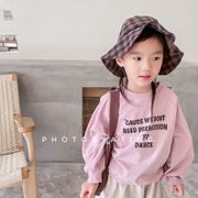 2024年秋の子供服の新しいシャツ、子供用の韓国の秋のTシャツ、長袖のセーターのボトミングシャツ