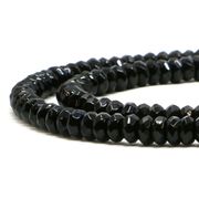 オニキス【ボタンカット】3×6mm【天然石 ビーズ パワーストーン】