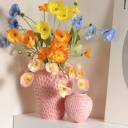 strawberry 花瓶  手作りイチゴ フラワーベース かわいい 可愛い 花器 装飾花瓶 装飾