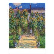 ポストカード アート モネ「ヴェトゥイユの画家の庭」 105×148mm 名画 郵便はがき