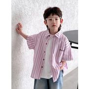 2024夏新作  ベビー服 韓国風子供服  男の子トップス シャツ 100cm-160cm